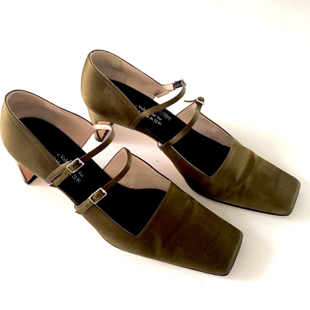 Vintage A Valentine For Shamask Double Strap Heels